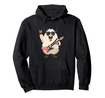 Funny Fluffy Monster Rock Music Yeti Hoodie - Graphic Print Men Women - T-Shirt, Sweatshirt, Hoodie