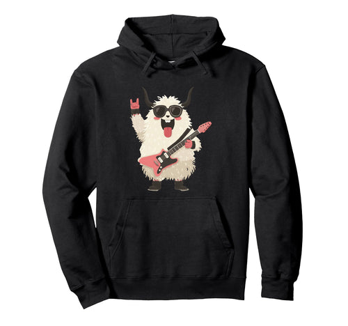 Funny Fluffy Monster Rock Music Yeti Hoodie - Graphic Print Men Women - T-Shirt, Sweatshirt, Hoodie