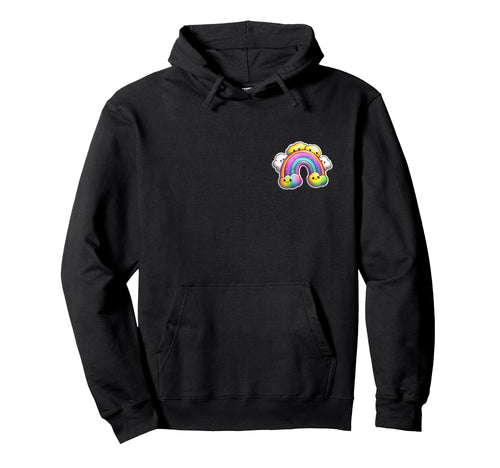 Rainbow Clouds Kidcore Aesthetic Hoodie - Minimalist Print for Adults - T-Shirt, Sweatshirt, Hoodie
