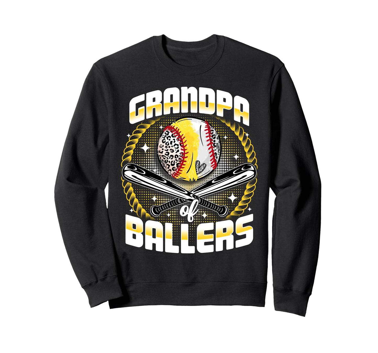Baseball Softball Grandpa Ballers Sweatshirt - Novelty Apparel Men Women - T-Shirt, Sweatshirt, Hoodie
