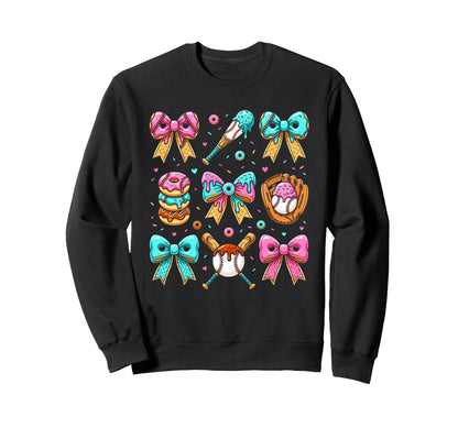 Baseball Player Drip Bow Ice Sweatshirt - Aesthetic Graphic for Adults - T-Shirt, Sweatshirt, Hoodie