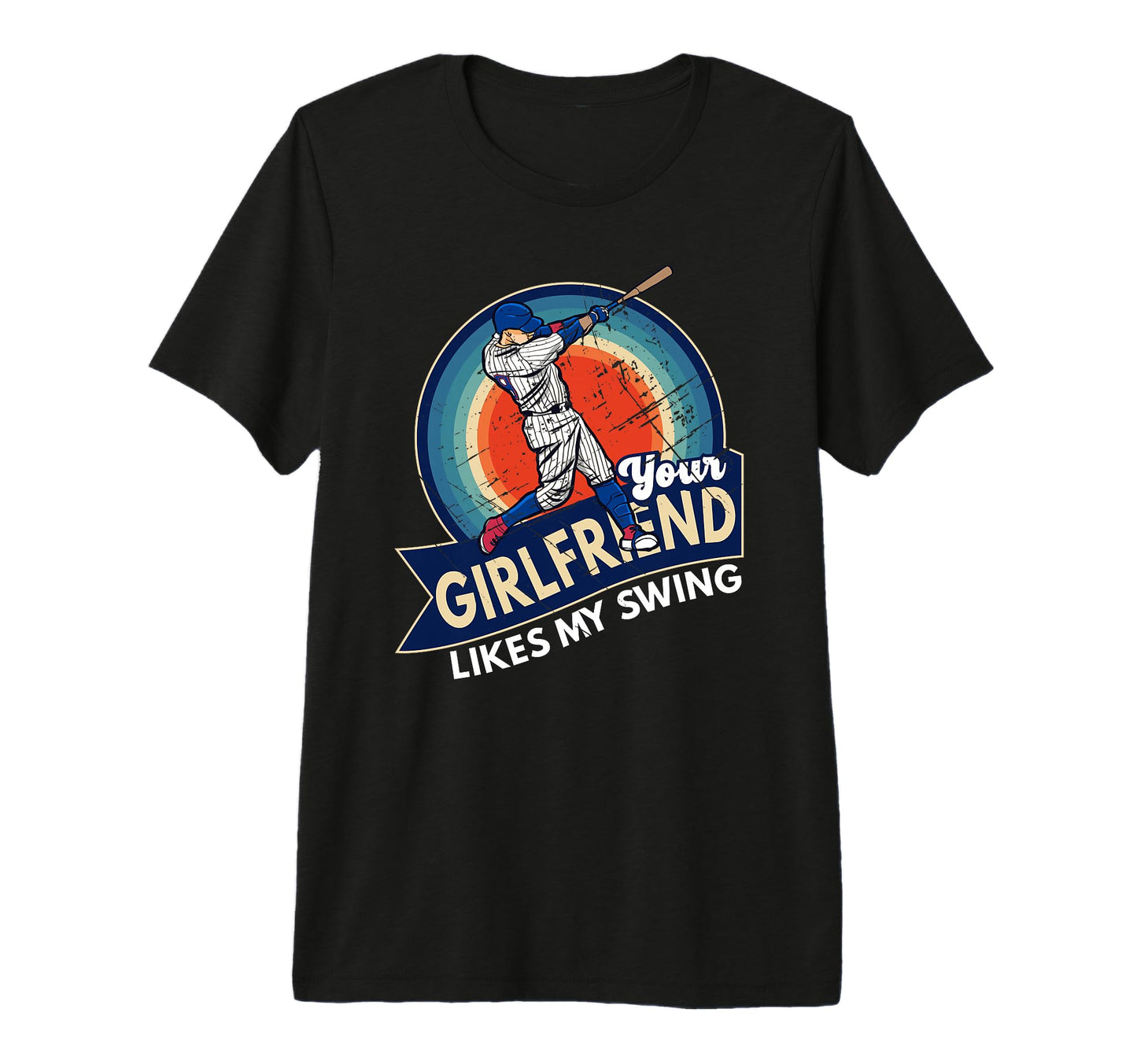Baseball Fans Your Girlfriend Likes T-Shirt - Custom Art Print for Adults - T-Shirt, Sweatshirt, Hoodie