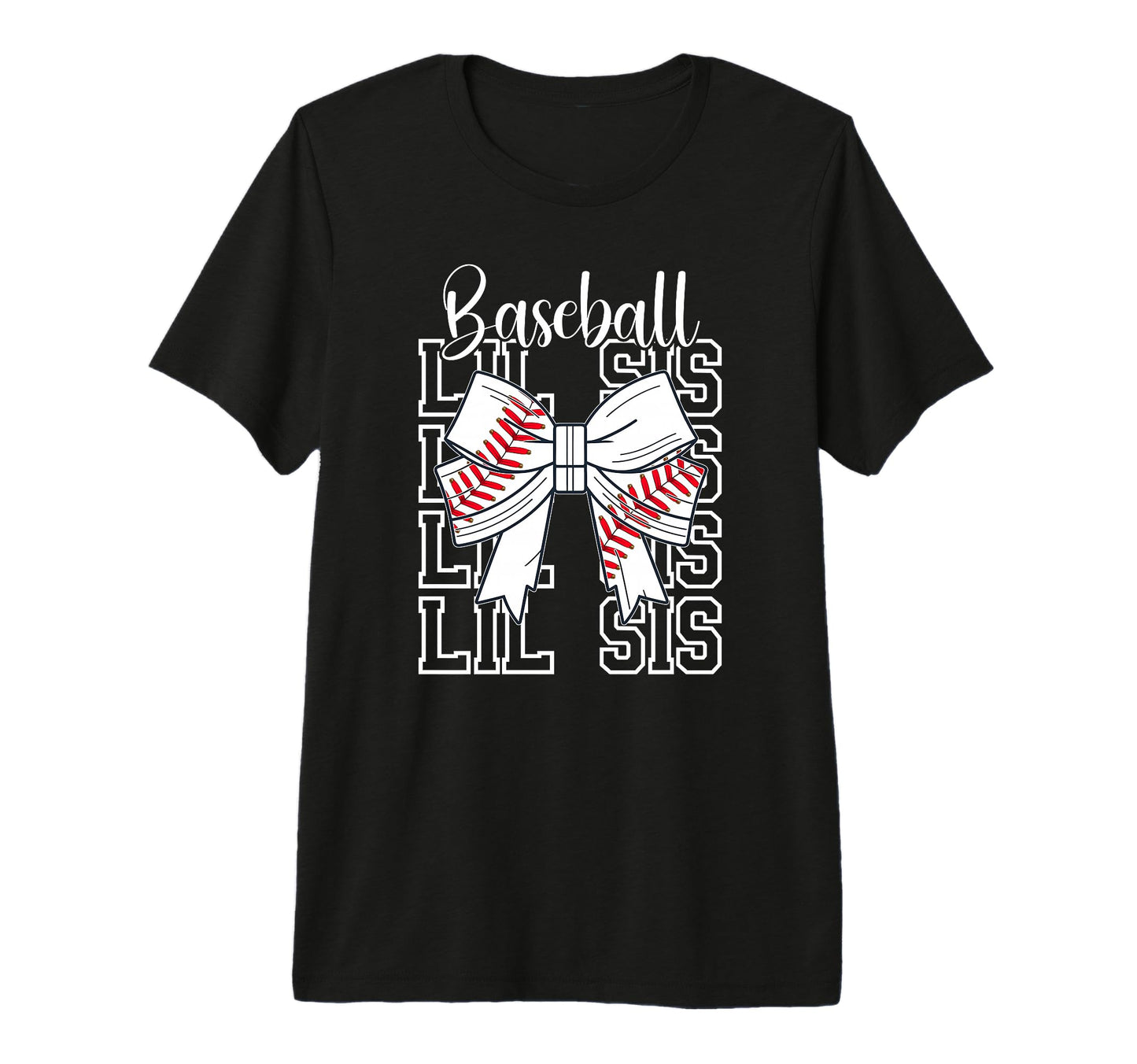 Baseball Lil Sis Baseball Little T-Shirt - Casual Everyday Wear Men Women - T-Shirt, Sweatshirt, Hoodie
