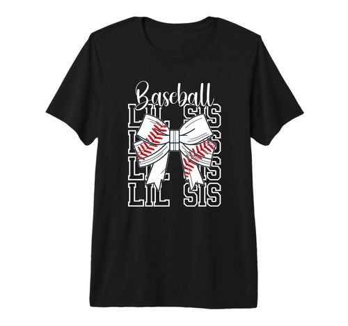 Baseball Lil Sis Baseball Little T-Shirt - Casual Everyday Wear Men Women - T-Shirt, Sweatshirt, Hoodie