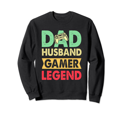 Funny Gamer Dad Daddy Game Day Sweatshirt - Trendy Graphic Men Women - T-Shirt, Sweatshirt, Hoodie
