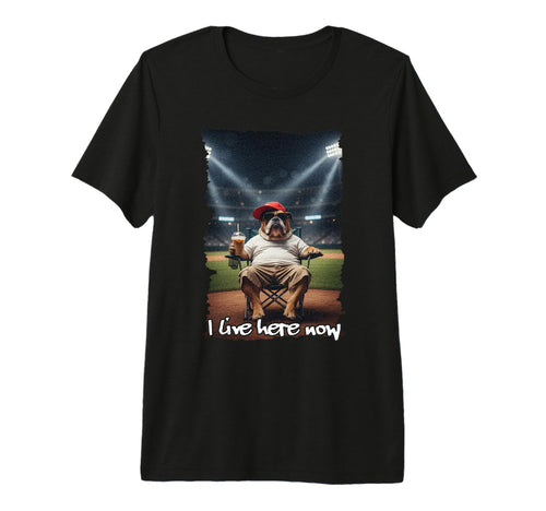Funny Bulldog Ballfield Baseball Field T-Shirt - Fun Novelty Design Unisex - T-Shirt, Sweatshirt, Hoodie