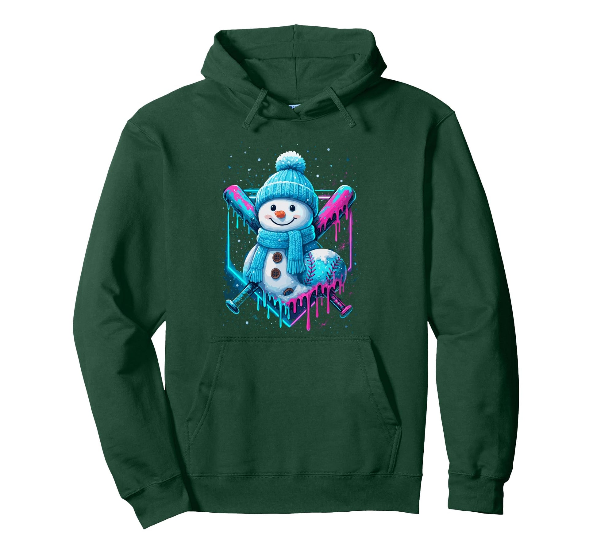 Baseball Drip Who Love Snowman Hoodie - Minimalist Print for Adults - T-Shirt, Sweatshirt, Hoodie