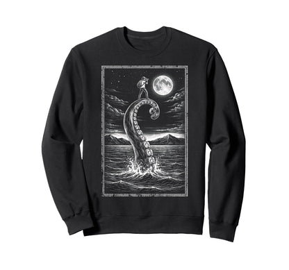 Photographer Octopus Moon Camera Sweatshirt - Casual Everyday Wear Unisex - T-Shirt, Sweatshirt, Hoodie
