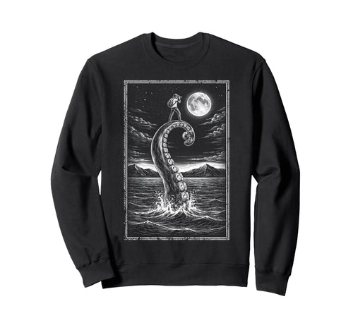 Photographer Octopus Moon Camera Sweatshirt - Casual Everyday Wear Unisex - T-Shirt, Sweatshirt, Hoodie