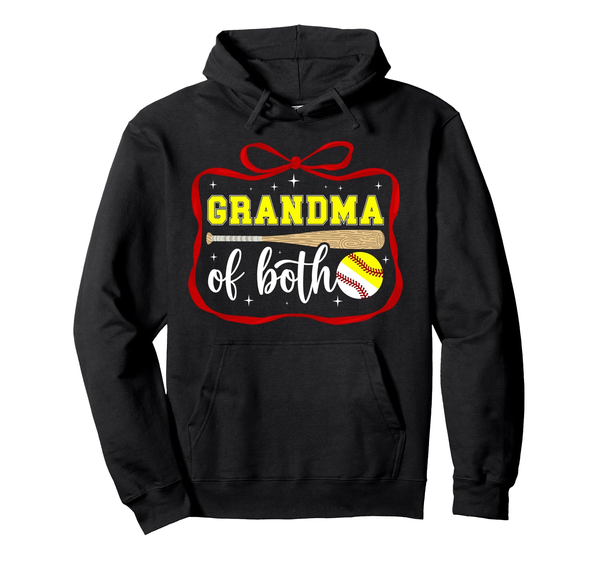 Grandma Both Coquette Baseball Hoodie - Custom Art Print for Adults - T-Shirt, Sweatshirt, Hoodie