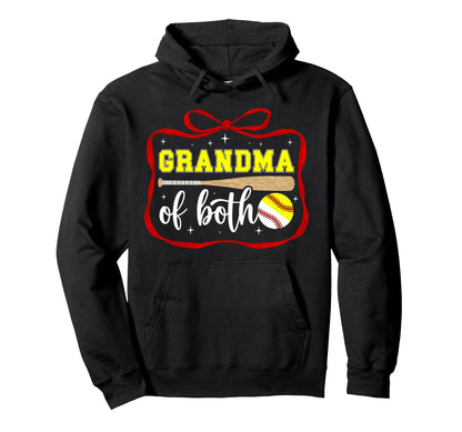 Grandma Both Coquette Baseball Hoodie - Custom Art Print for Adults - T-Shirt, Sweatshirt, Hoodie