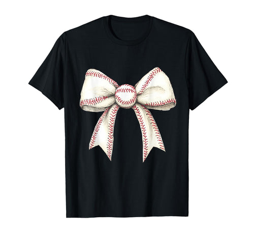 Baseball Coquette Bow Baseball Mom T-Shirt - Trendy Graphic Unisex - T-Shirt, Sweatshirt, Hoodie