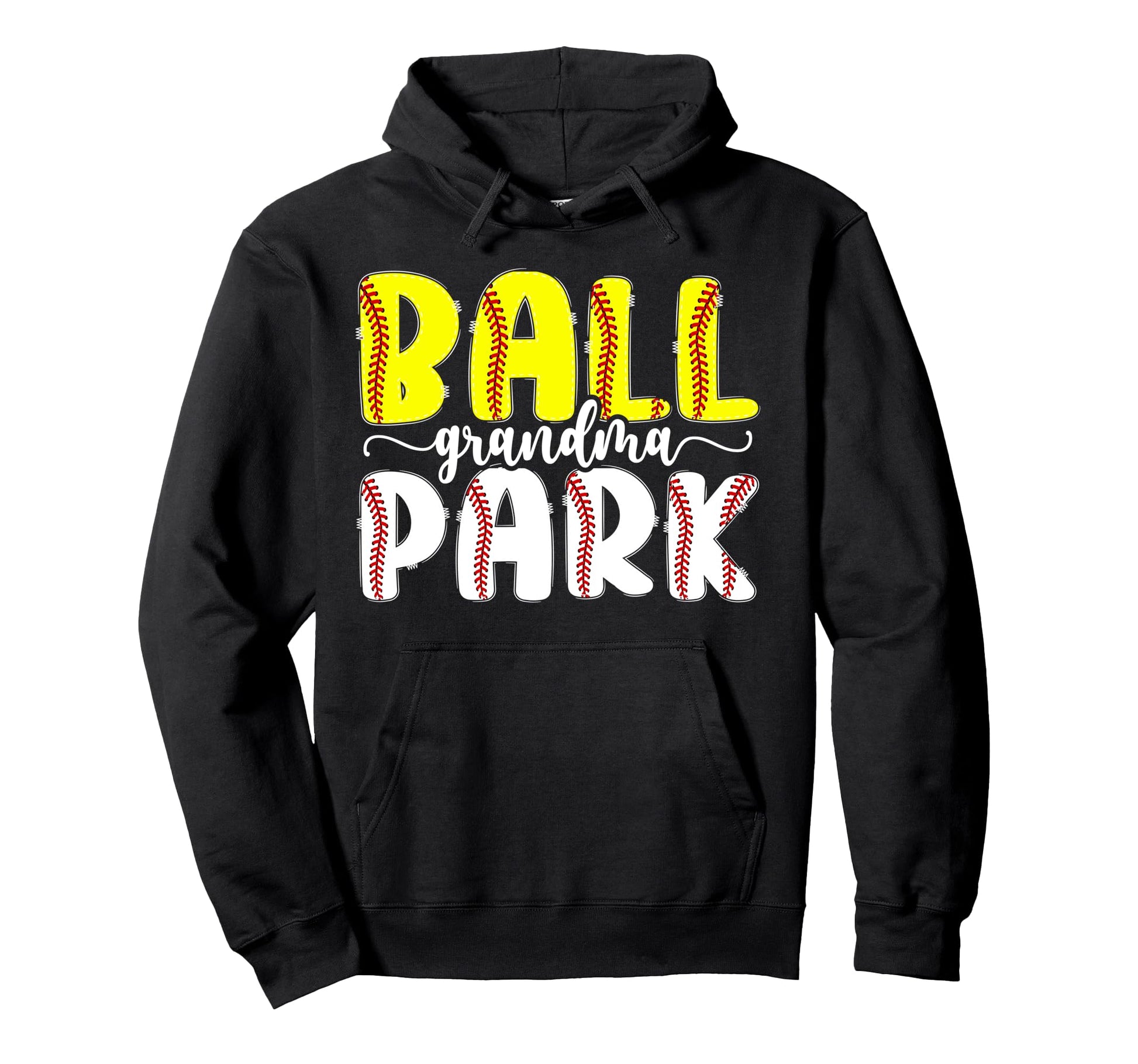 Ballpark Grandma Softball Baseball Hoodie - Minimalist Print Unisex - T-Shirt, Sweatshirt, Hoodie