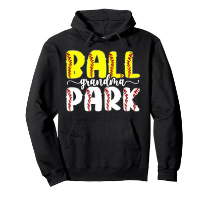 Ballpark Grandma Softball Baseball Hoodie - Minimalist Print Unisex - T-Shirt, Sweatshirt, Hoodie
