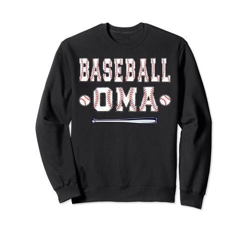 Baseball Player Oma Grandma Sweatshirt - Trendy Graphic Men Women - T-Shirt, Sweatshirt, Hoodie