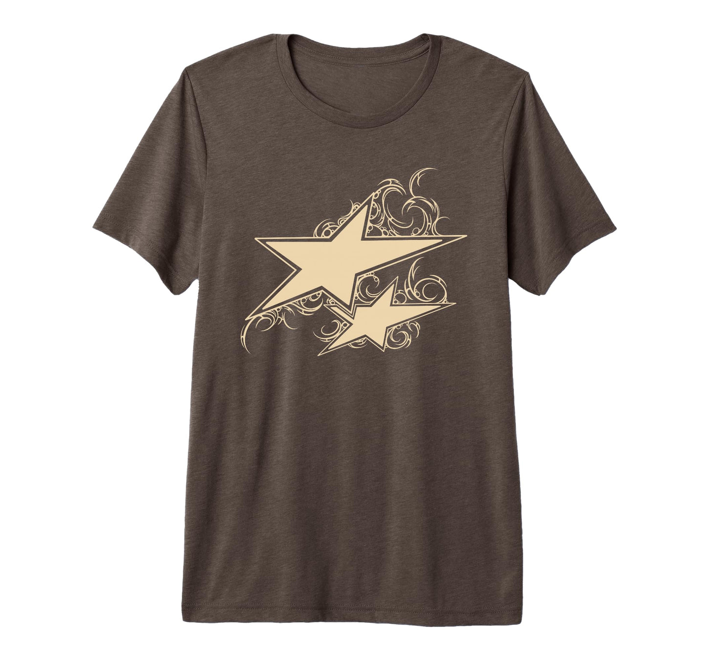 Y2K 90S Double Star Tattoo Styl Tri T-Shirt - Unique Graphic Men Women - T-Shirt, Sweatshirt, Hoodie
