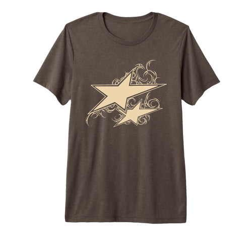 Y2K 90S Double Star Tattoo Styl Tri T-Shirt - Unique Graphic Men Women - T-Shirt, Sweatshirt, Hoodie