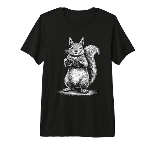 Squirrel Photographer Camera T-Shirt - Aesthetic Graphic for Adults - T-Shirt, Sweatshirt, Hoodie