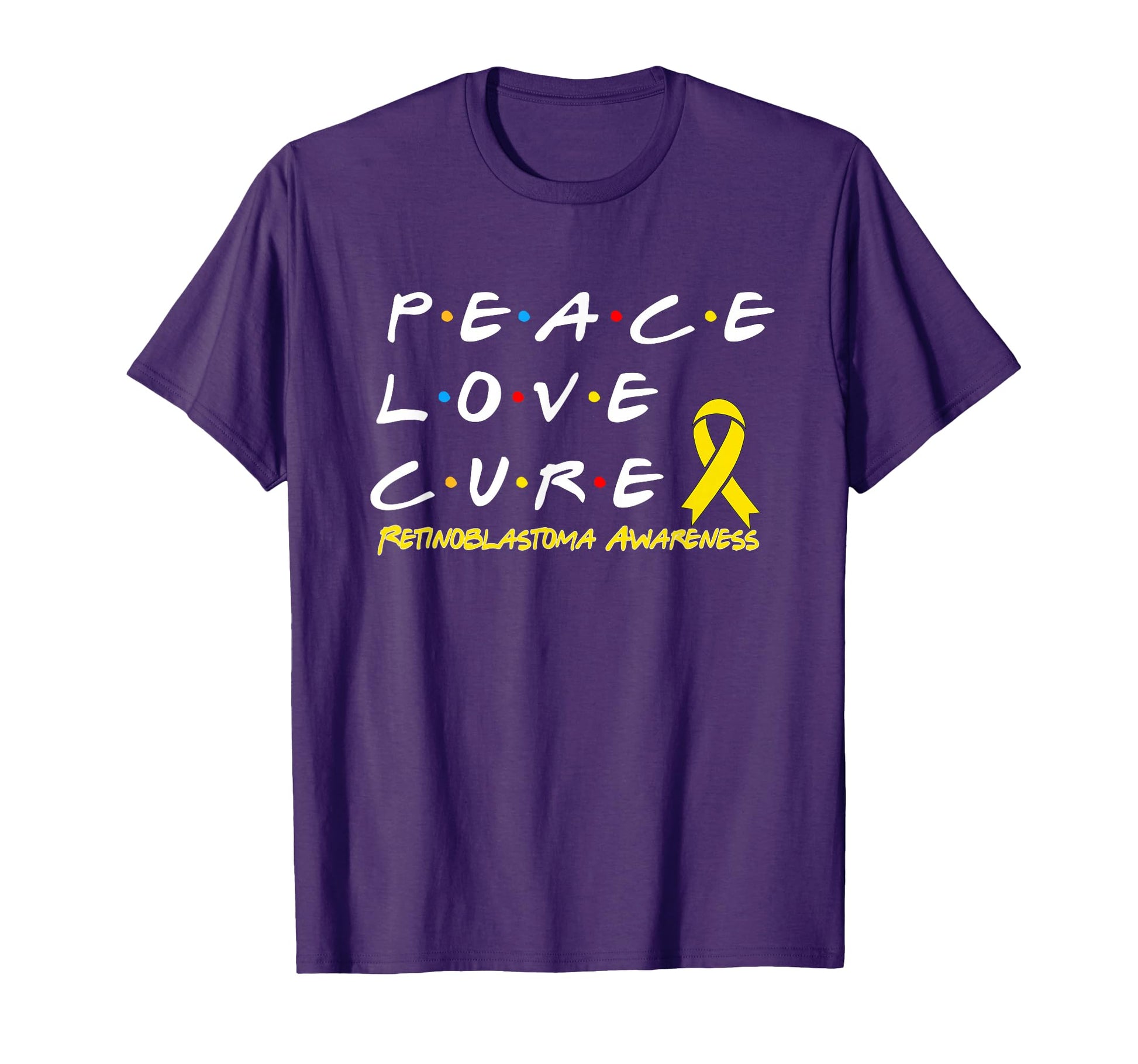 Retinoblastoma Awareness Peace Love Cure T-Shirt - Unique Graphic Men Women - T-Shirt, Sweatshirt, Hoodie