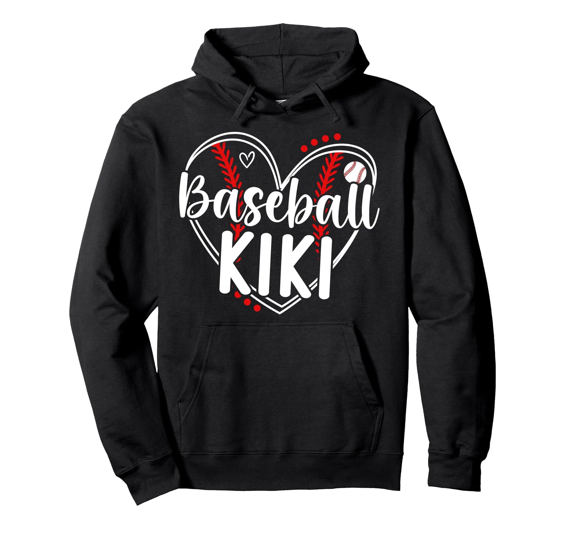 Baseball Kiki Heart Kiki Baseball Hoodie - Minimalist Print for Adults - T-Shirt, Sweatshirt, Hoodie