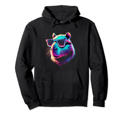 Funny Capybara Vaporwave Aesthetic Hoodie - Minimalist Print Men Women - T-Shirt, Sweatshirt, Hoodie