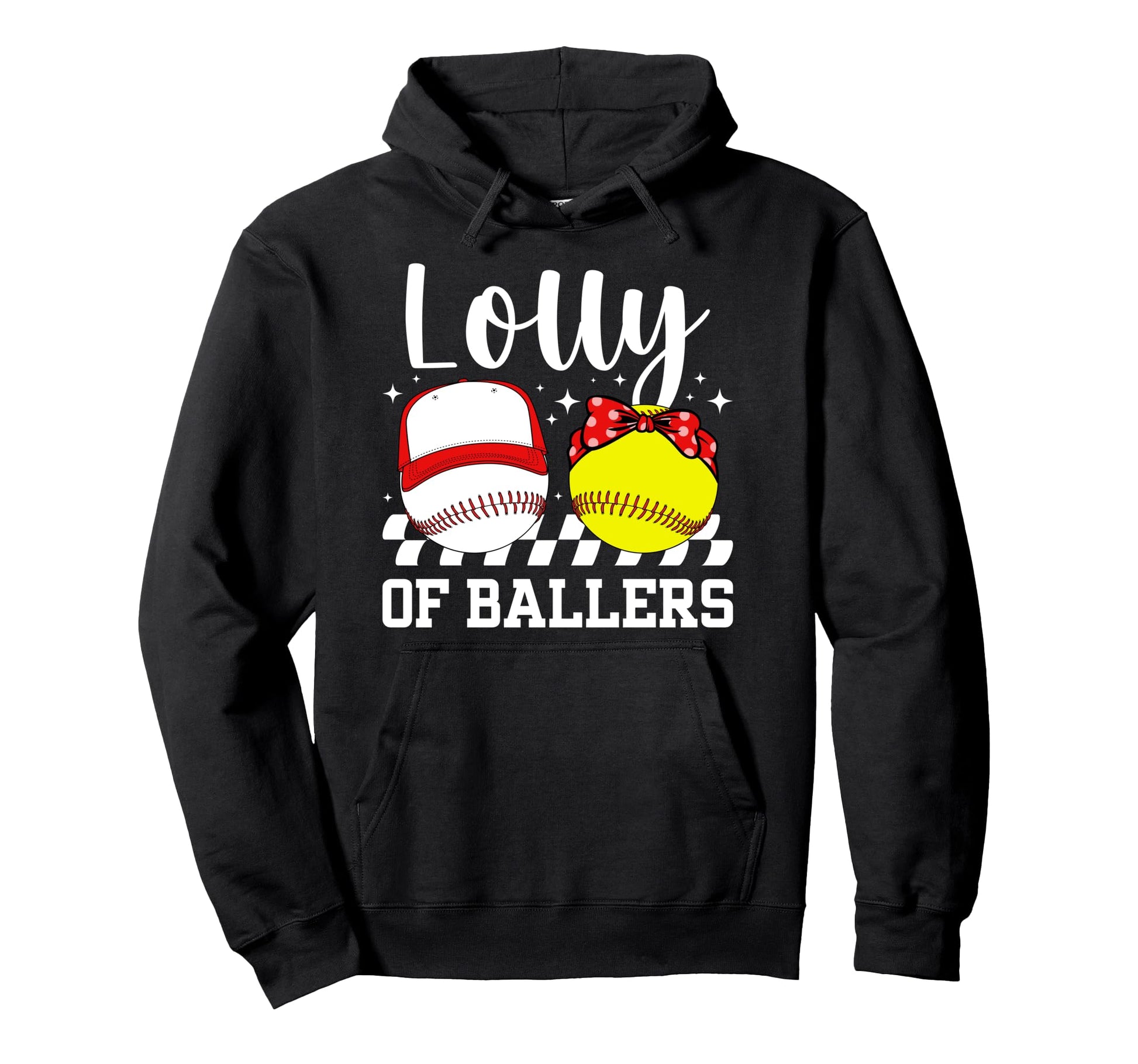 Lolly Ballers Baseball Softball Lolly Hoodie - Graphic Print for Adults - T-Shirt, Sweatshirt, Hoodie