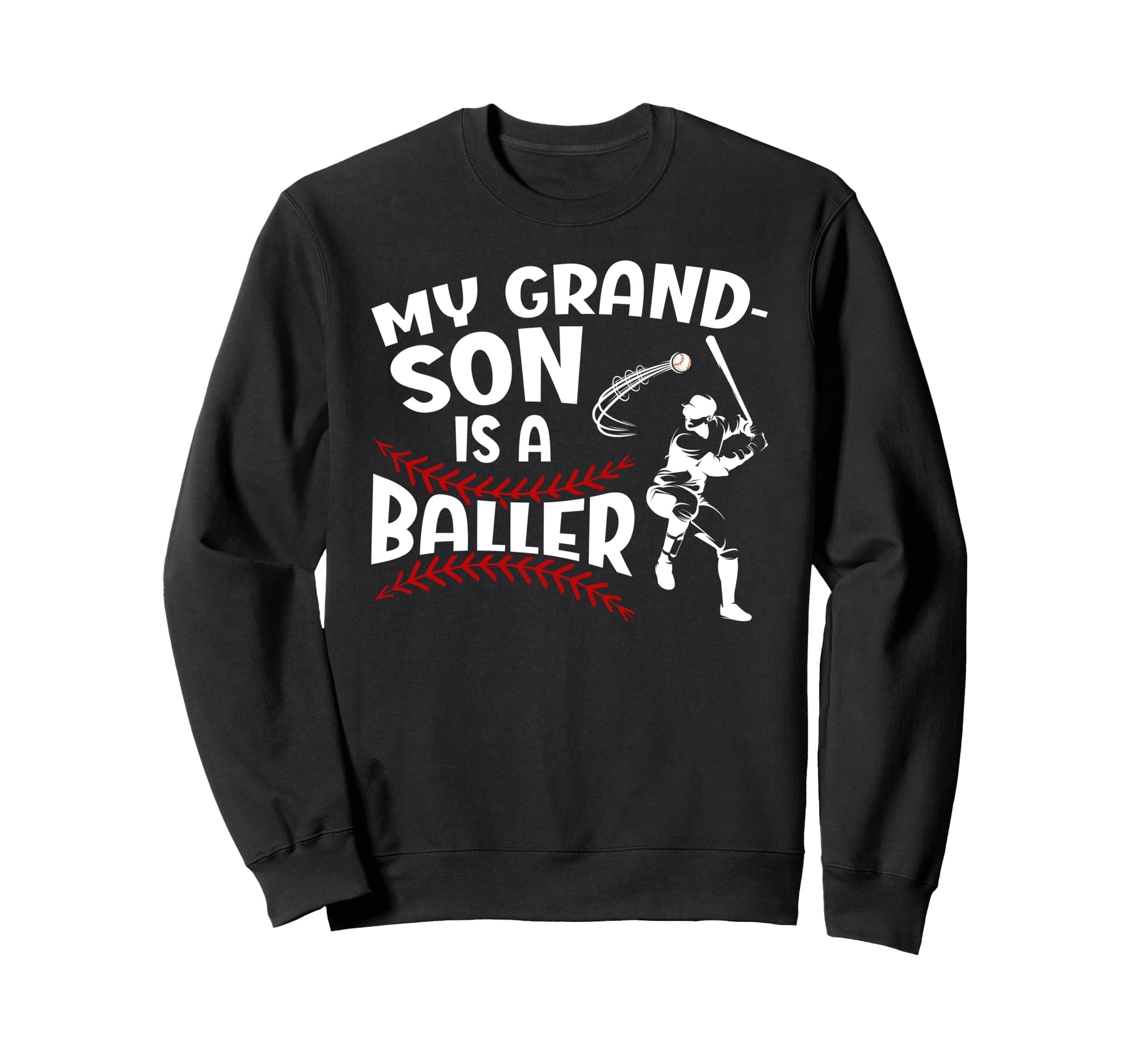 My Grandson Baseball Nana Sweatshirt - Custom Art Print for Adults - T-Shirt, Sweatshirt, Hoodie