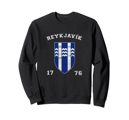 Varsity Shield Reykjavik Iceland Sweatshirt - Unique Graphic for Adults - T-Shirt, Sweatshirt, Hoodie