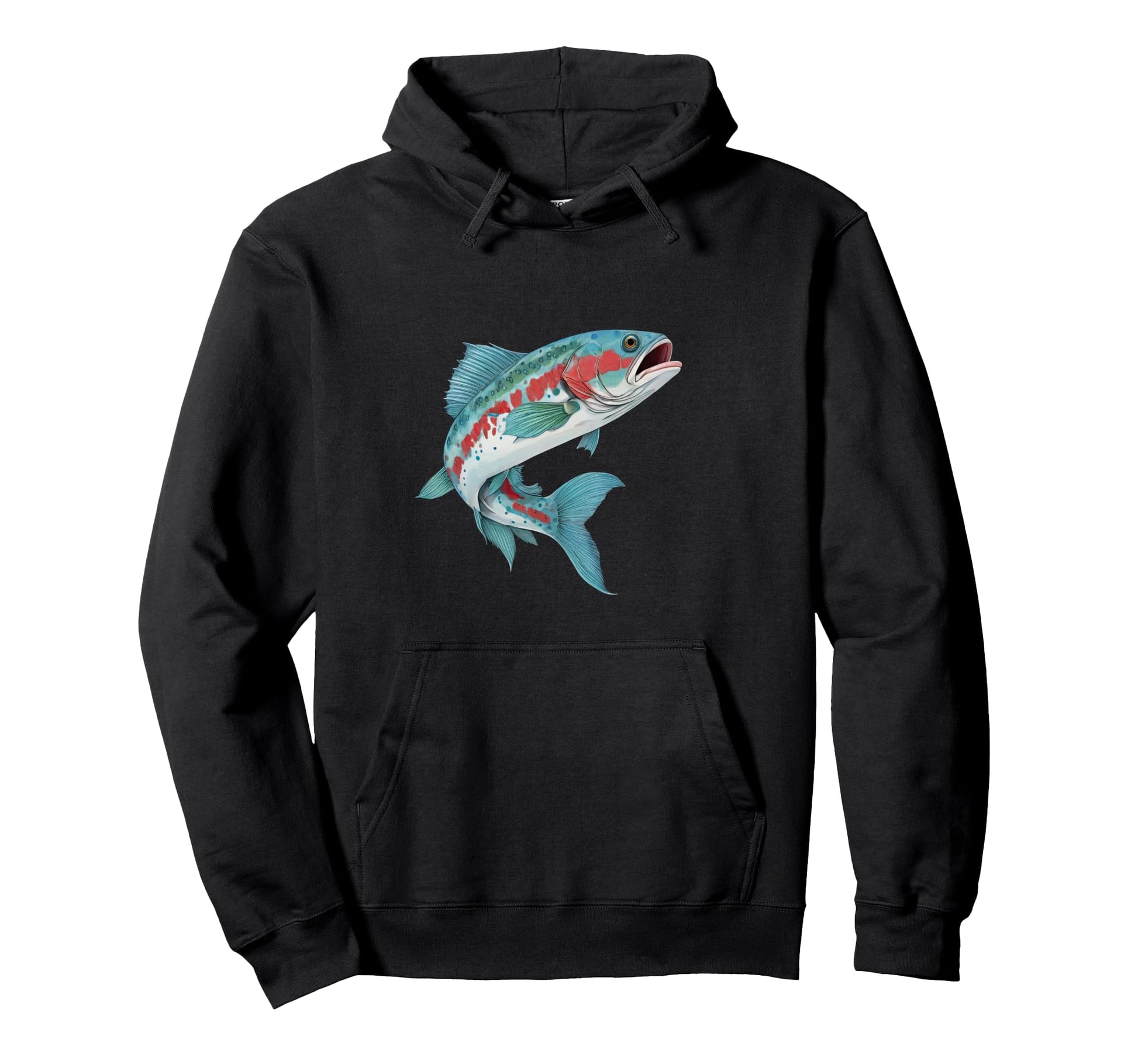 Rainbow Trout Fishing Hoodie - Minimalist Print for Adults - T-Shirt, Sweatshirt, Hoodie