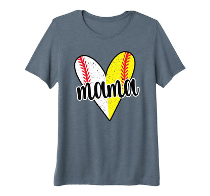 Womens Baller Mama Proud Softball T-Shirt - Casual Everyday Wear Men Women - T-Shirt, Sweatshirt, Hoodie