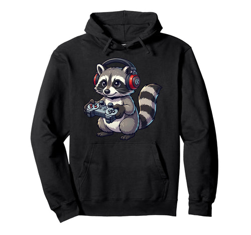 Raccoon Funny Video Games Raccoon Gamers Hoodie - Streetwear Style Unisex - T-Shirt, Sweatshirt, Hoodie