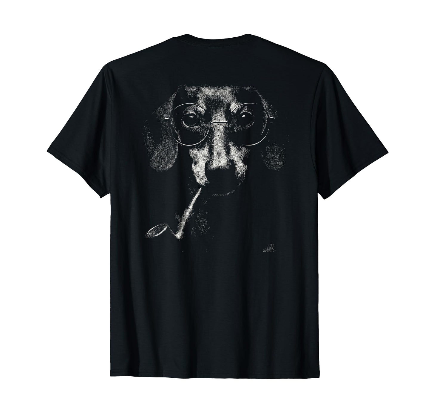 Dachshund Smoking Pipe Glasses T-Shirt - Fun Novelty Design Men Women - T-Shirt, Sweatshirt, Hoodie