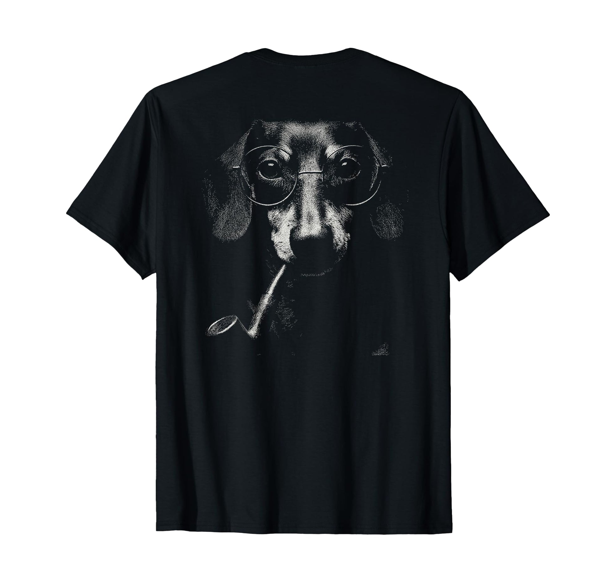Dachshund Smoking Pipe Glasses T-Shirt - Fun Novelty Design Men Women - T-Shirt, Sweatshirt, Hoodie