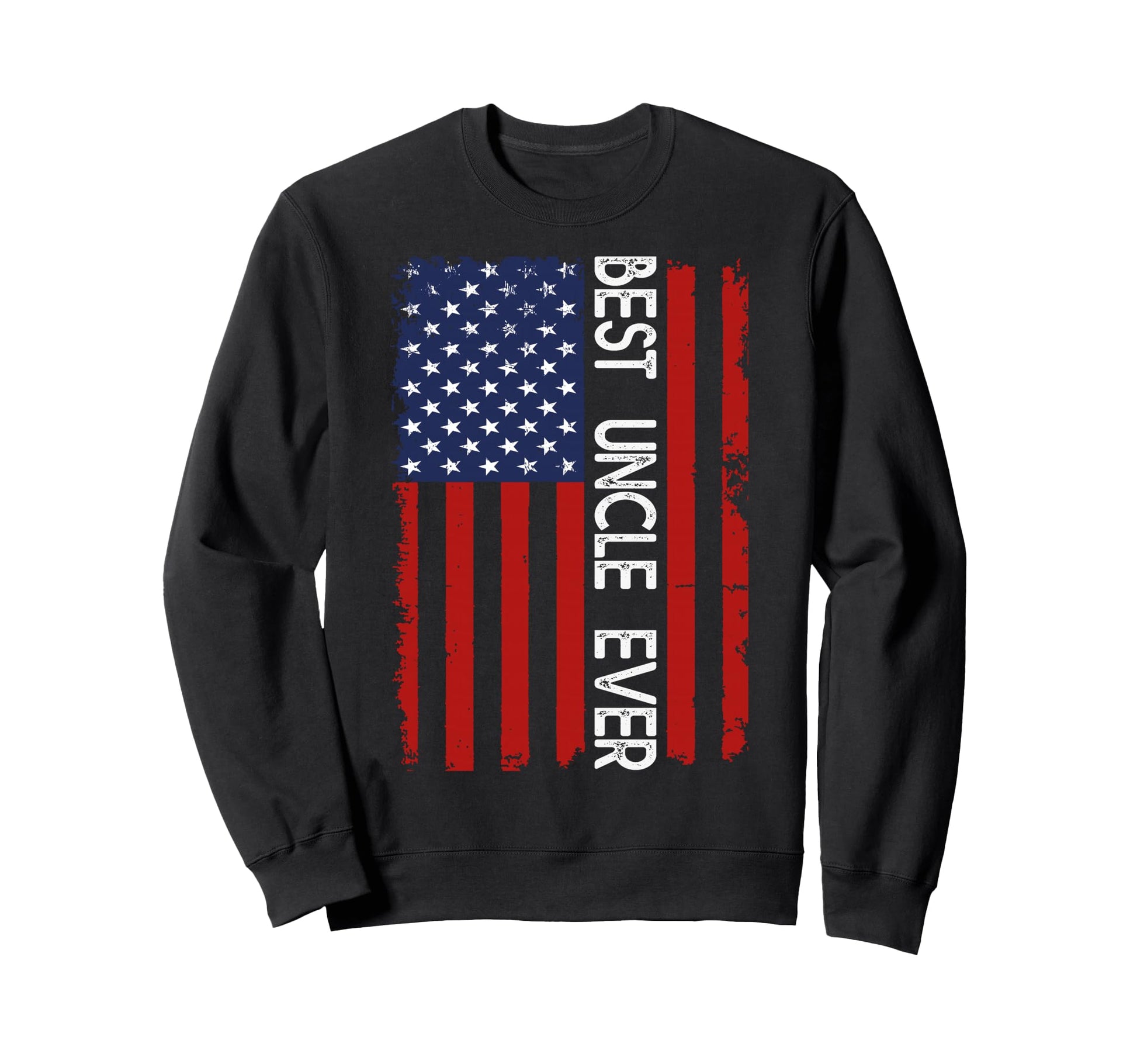 Best Uncle Ever American Flag Sweatshirt - Minimalist Print Men Women - T-Shirt, Sweatshirt, Hoodie