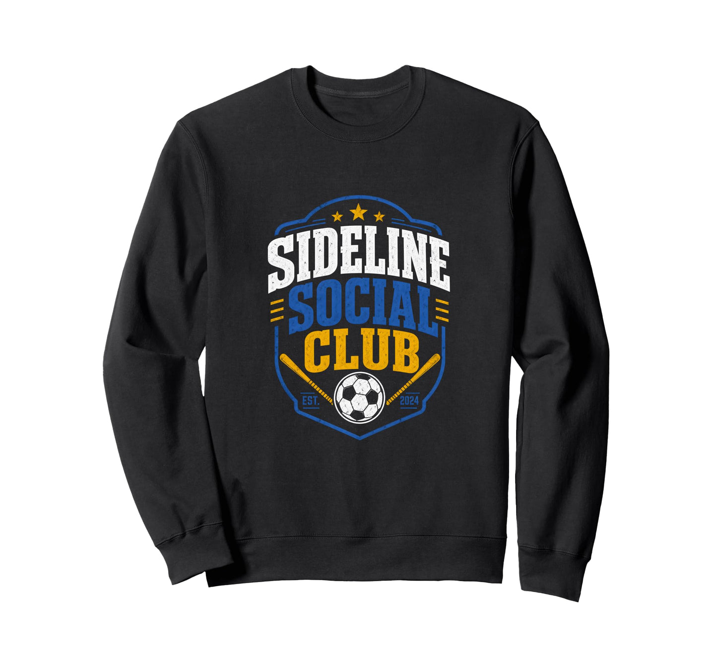 Sideline Social Club Soccer Sweatshirt - Novelty Apparel for Adults - T-Shirt, Sweatshirt, Hoodie