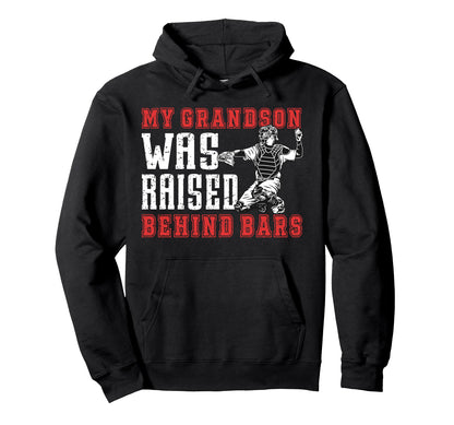 Baseball Catcher Grandpa Funny Hoodie - Minimalist Print for Adults - T-Shirt, Sweatshirt, Hoodie