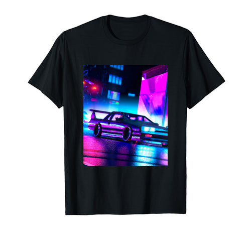 Vaporwave Car Synthwave City Vaporwave T-Shirt - Minimalist Print Unisex - T-Shirt, Sweatshirt, Hoodie