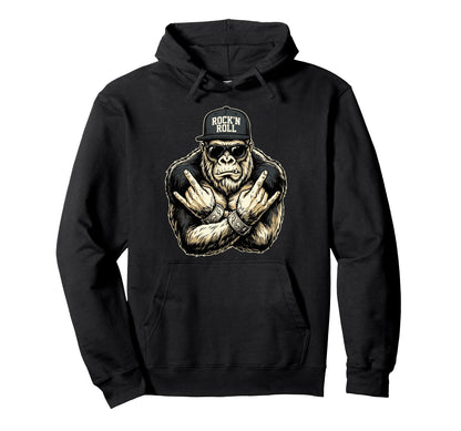 Bigfoot Rock Sasquatch Heavy Metal Hoodie - Aesthetic Graphic Men Women - T-Shirt, Sweatshirt, Hoodie