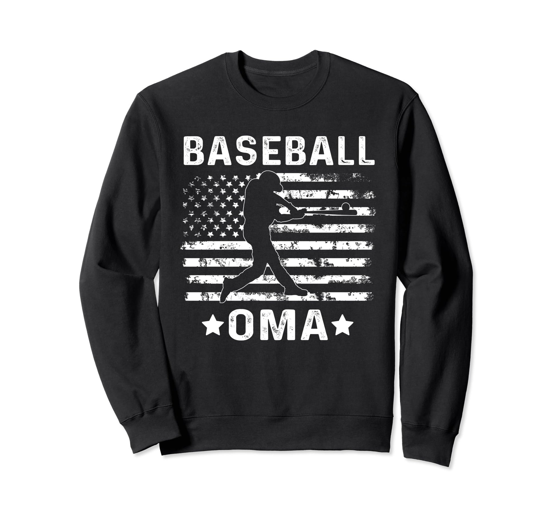 Baseball Oma Grandma Usa Flag 4Th Sweatshirt - Graphic Print for Adults - T-Shirt, Sweatshirt, Hoodie