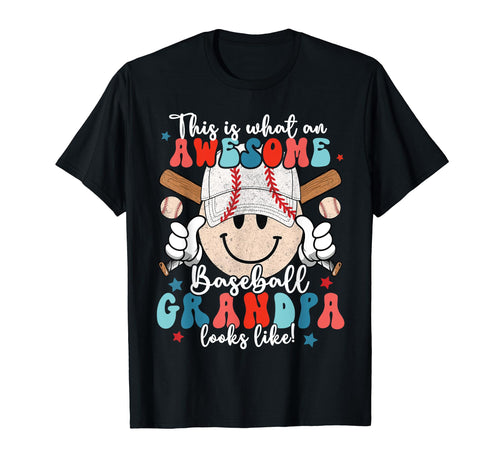 Awesome Baseball Grandpa Looks Like T-Shirt - Minimalist Print for Adults - T-Shirt, Sweatshirt, Hoodie