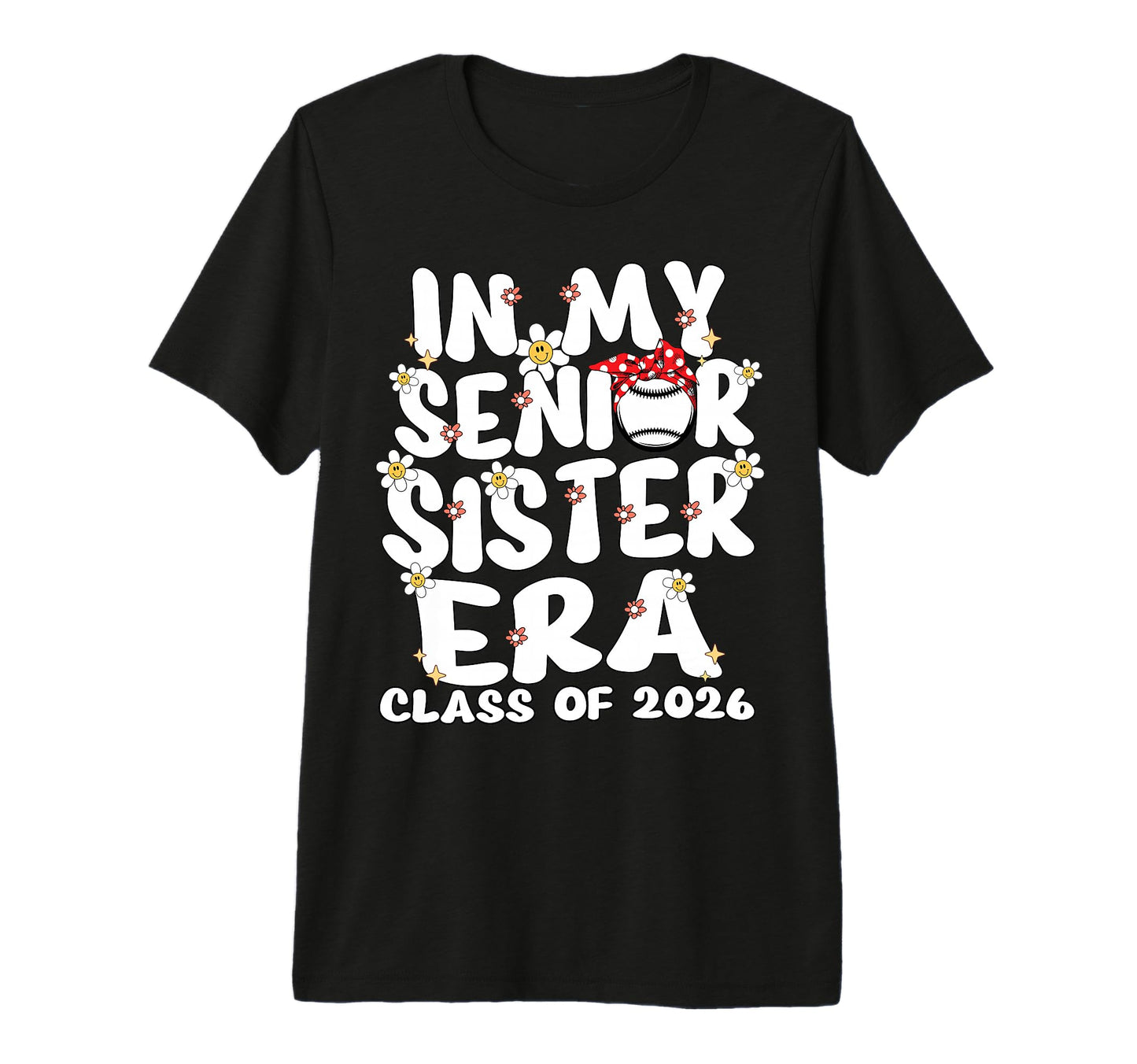 My Senior Sister Era Groovy Baseball T-Shirt - Aesthetic Graphic Unisex - T-Shirt, Sweatshirt, Hoodie