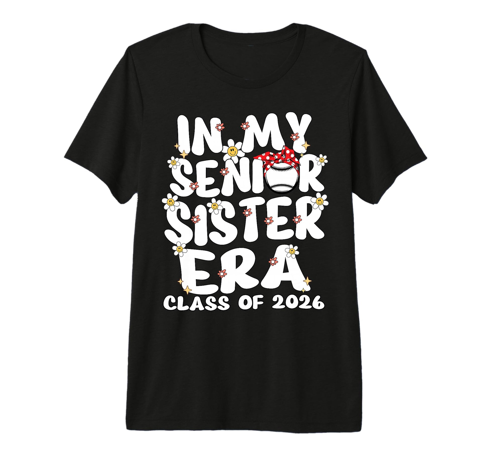 My Senior Sister Era Groovy Baseball T-Shirt - Aesthetic Graphic Unisex - T-Shirt, Sweatshirt, Hoodie