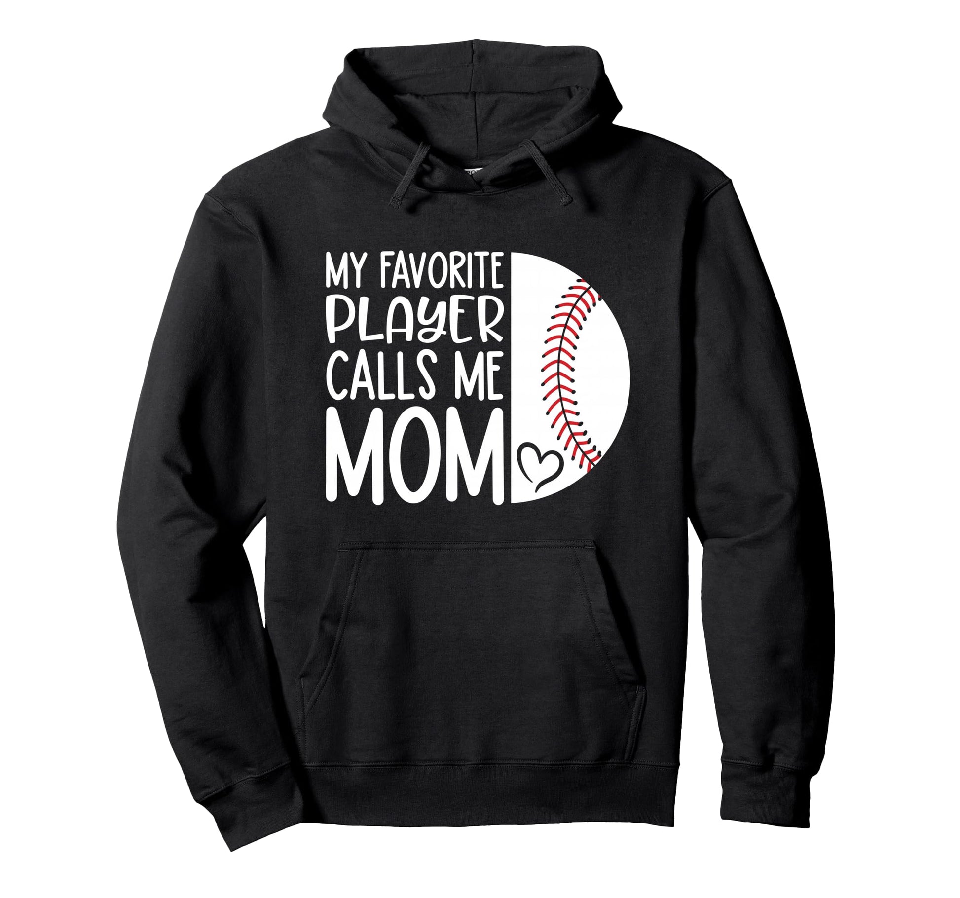 My Favorite Player Calls Me Mom Proud Hoodie - Minimalist Print for Adults - T-Shirt, Sweatshirt, Hoodie