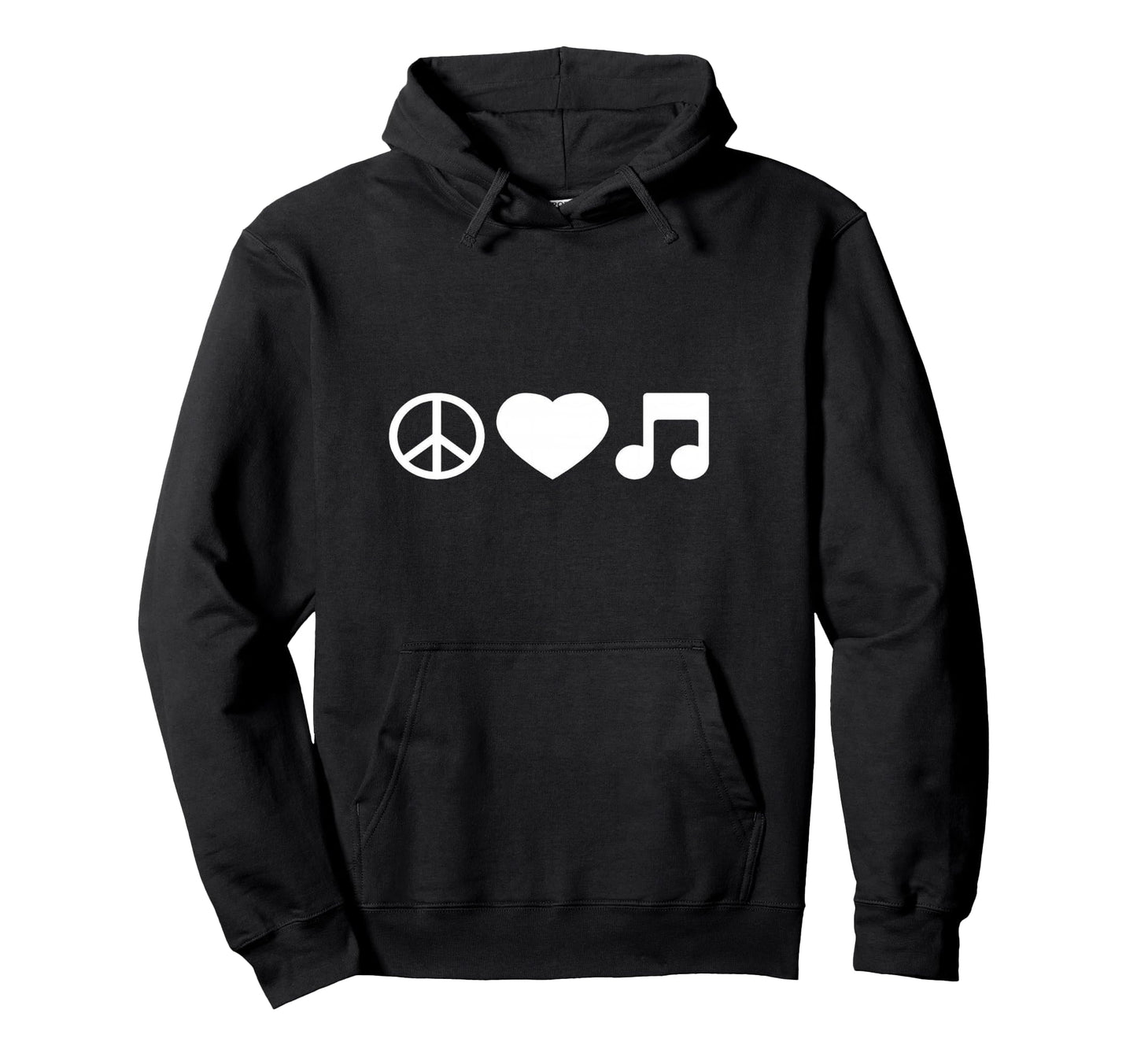 Peace Love Music Hoodie - Graphic Print Unisex - T-Shirt, Sweatshirt, Hoodie
