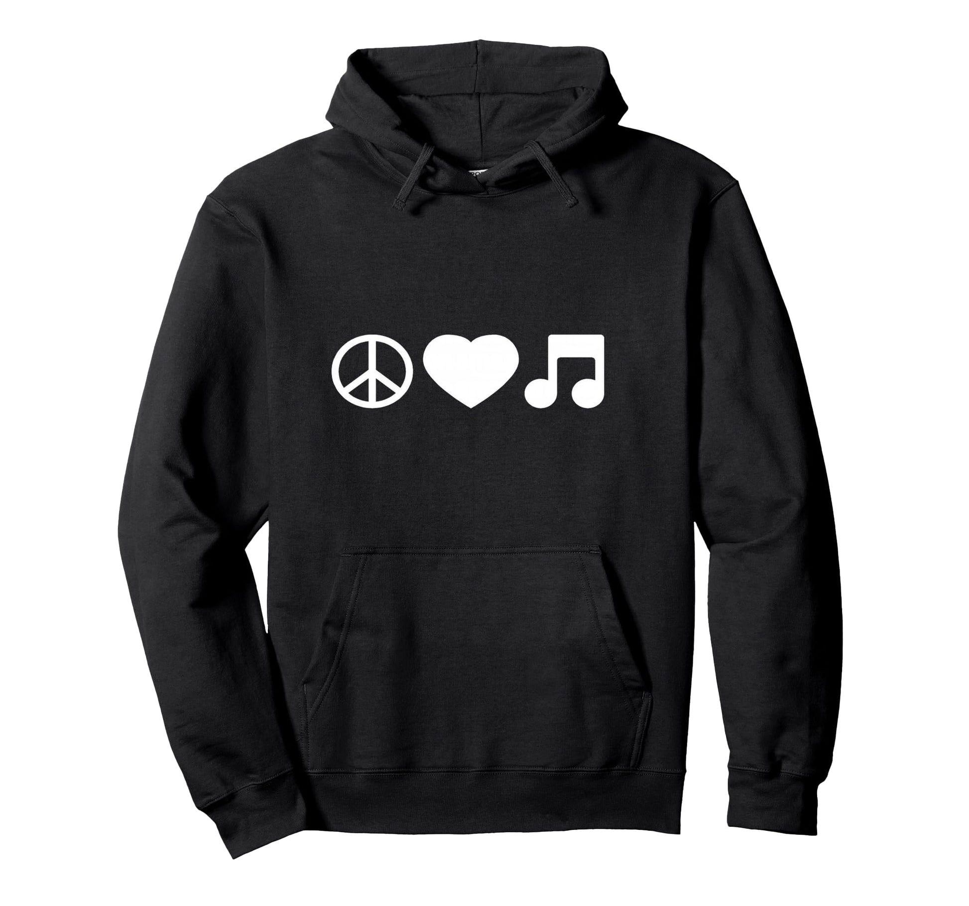 Peace Love Music Hoodie - Graphic Print Unisex - T-Shirt, Sweatshirt, Hoodie