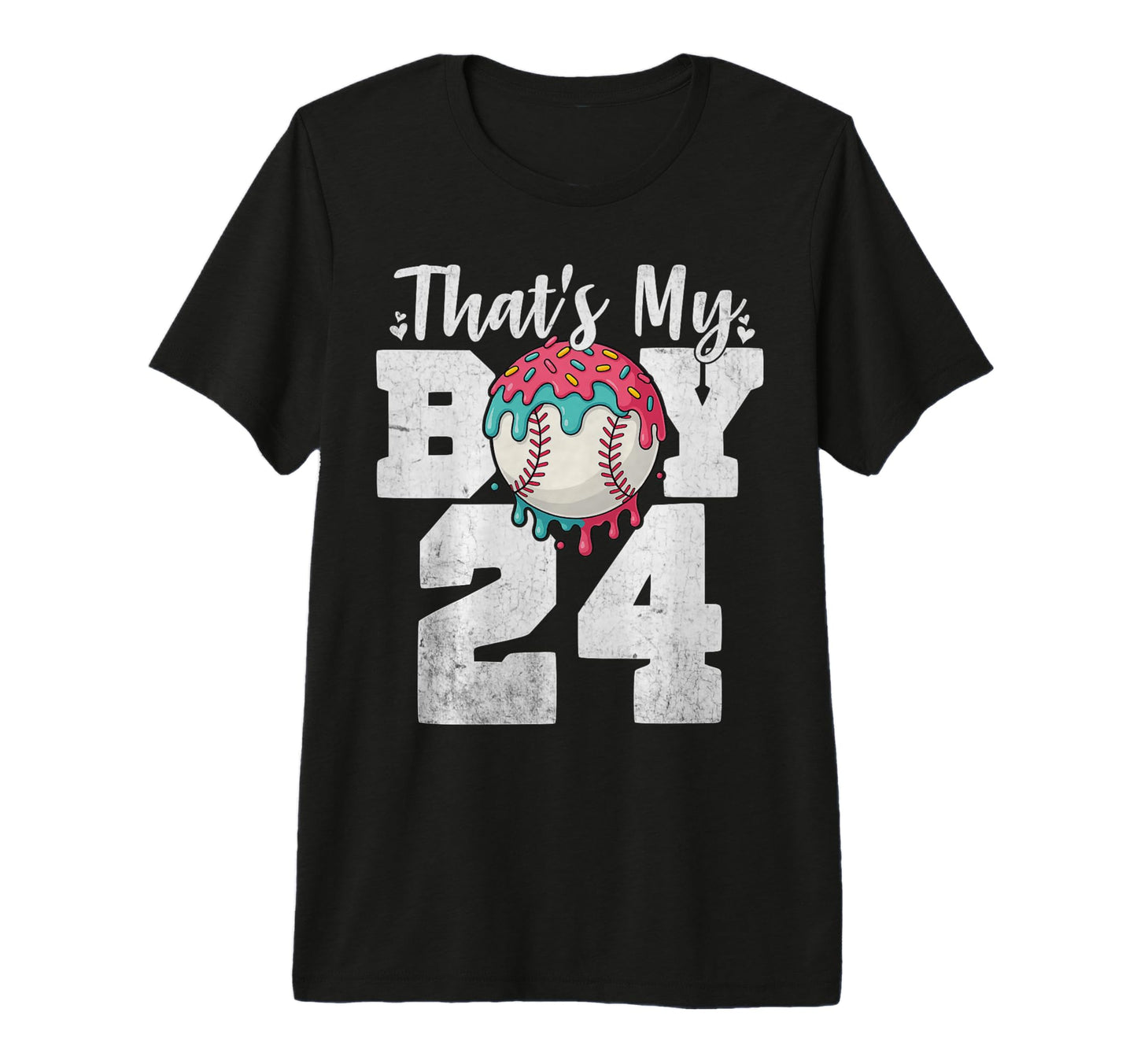 Thats My Baseball 24 Number Mom Dad T-Shirt - Novelty Apparel for Adults - T-Shirt, Sweatshirt, Hoodie