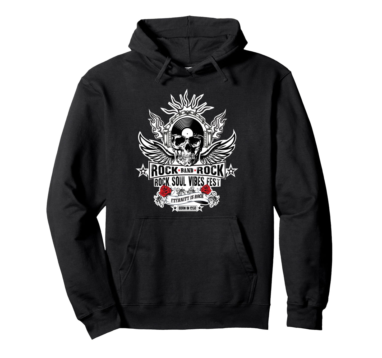 Rock Band Vibes Bold Music Lovers Hoodie - Casual Everyday Wear Men Women - T-Shirt, Sweatshirt, Hoodie