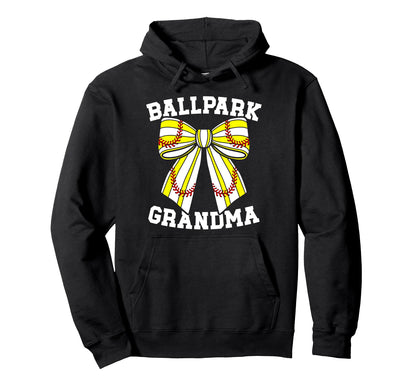 Ballpark Grandma Softball Baseball Hoodie - Streetwear Style for Adults - T-Shirt, Sweatshirt, Hoodie