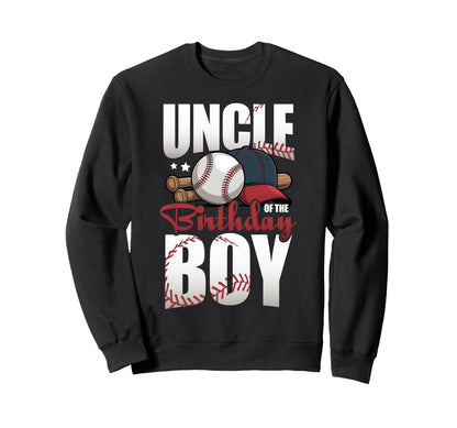 Uncle Birthday Matching Baseball Sweatshirt - Streetwear Style Unisex - T-Shirt, Sweatshirt, Hoodie