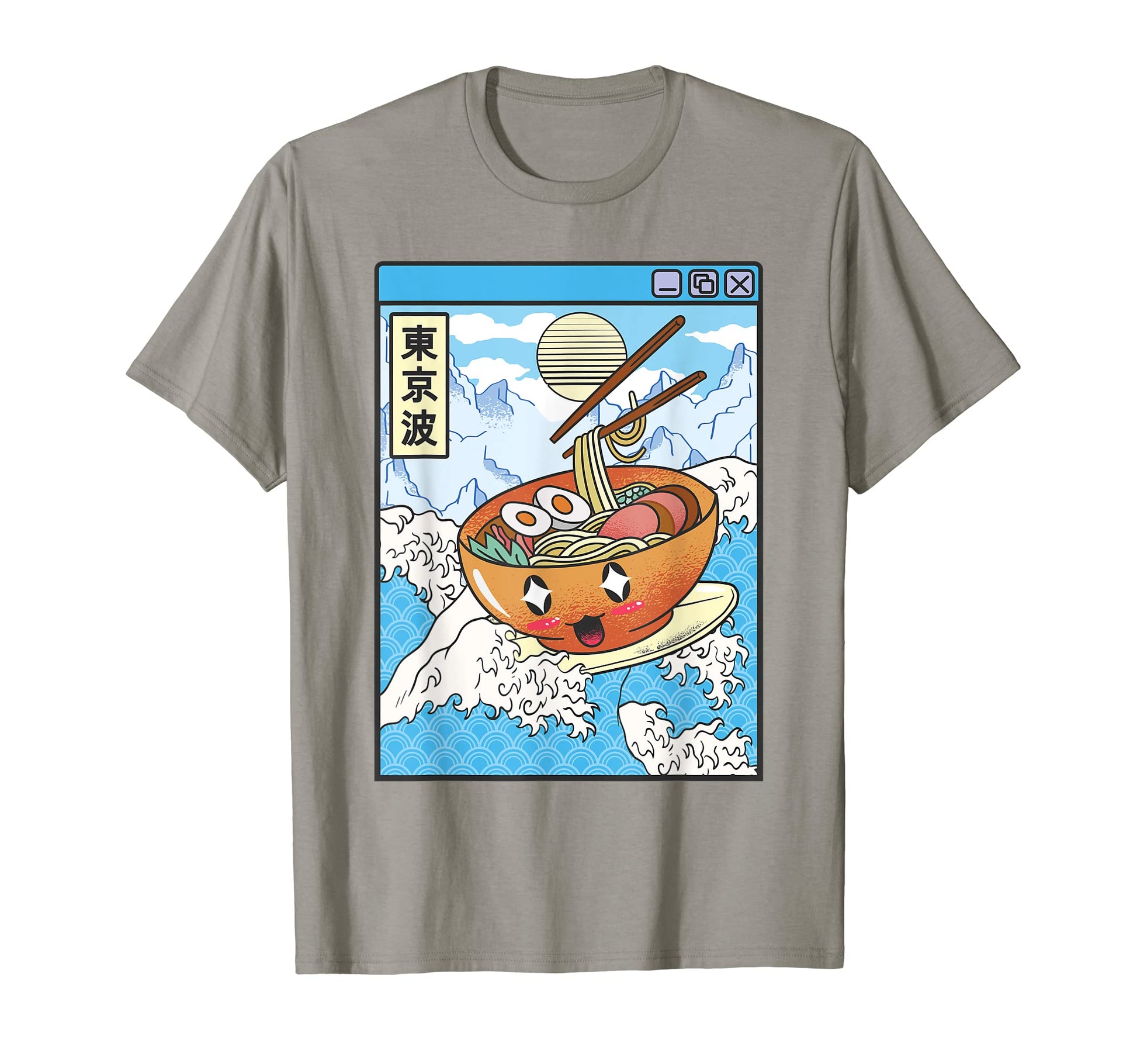 Surfing Ramen Bowl Japanese Waves T-Shirt - Novelty Apparel Men Women - T-Shirt, Sweatshirt, Hoodie